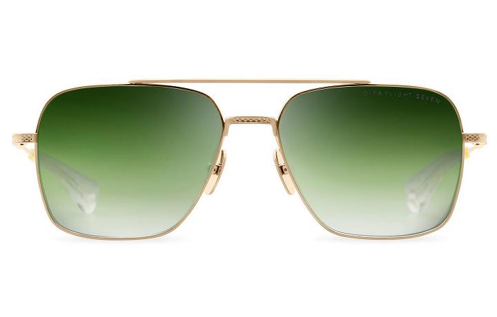 Dita Men's Flight Seven Sunglasses Green Gold WXR905763 USA